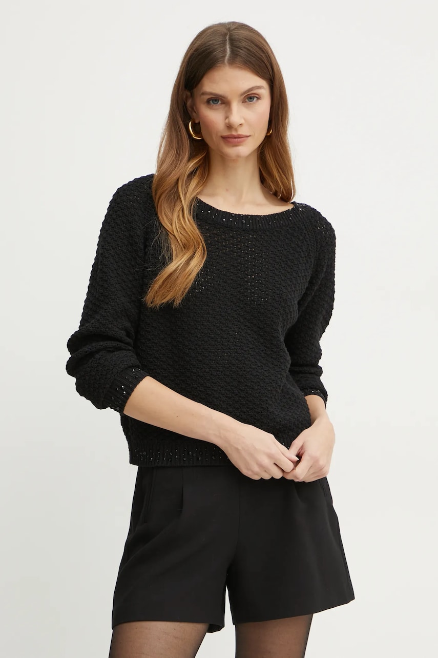 Morgan pulover MOSTRA femei, culoarea negru, MOSTRA