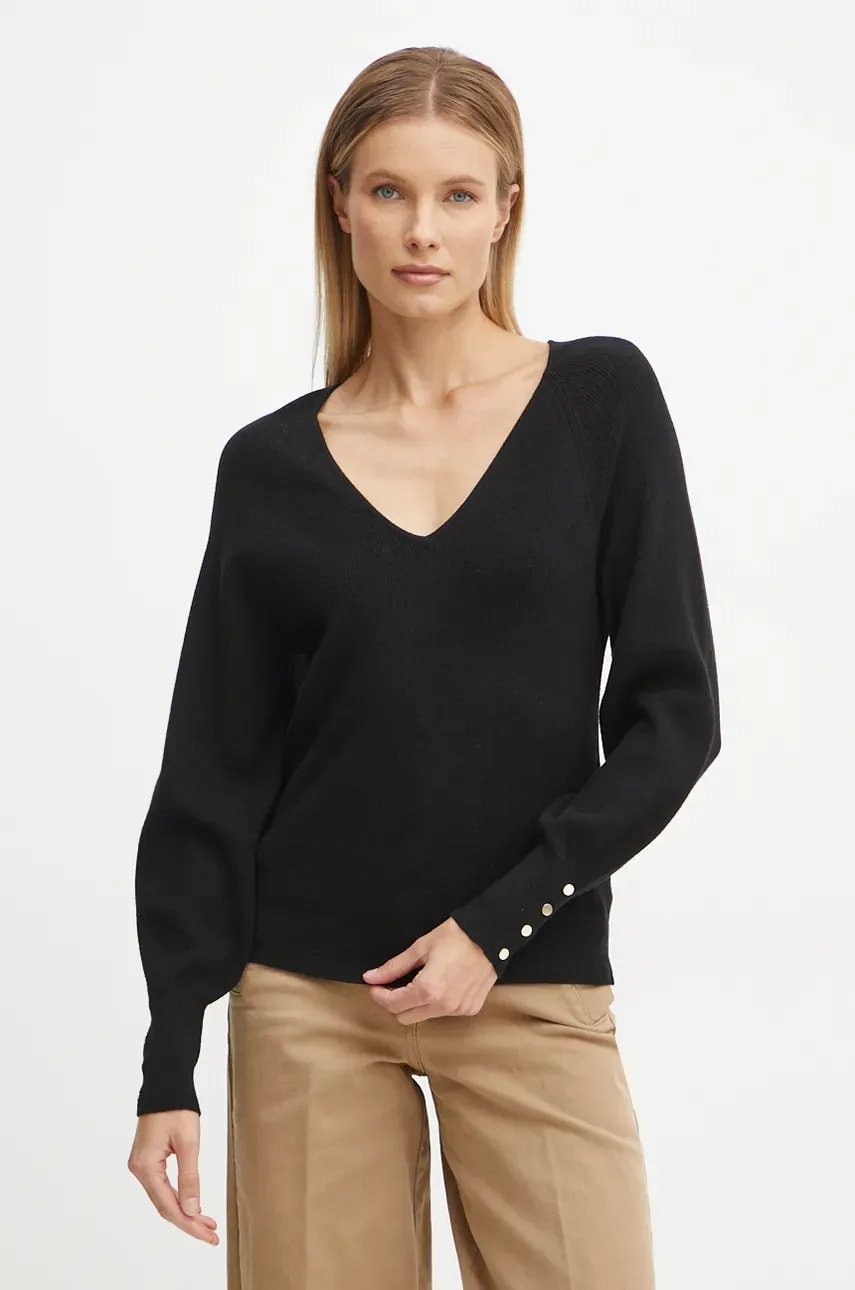 Morgan pulover MPANDA femei, culoarea negru, light, MPANDA Morgan pulover MPANDA femei, culoarea negru, light, MPANDA