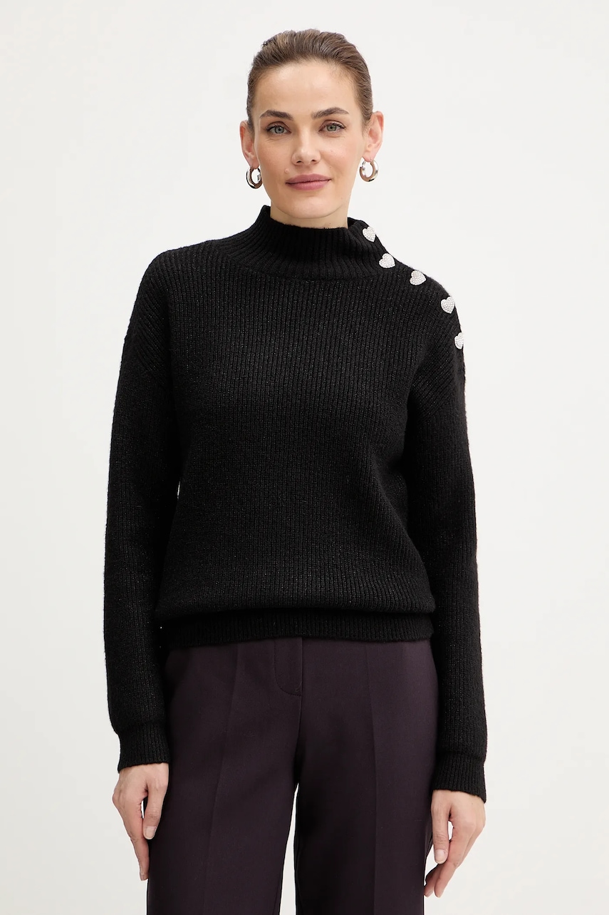 Morgan pulover din amestec de lână MSTORI culoarea gri, cu turtleneck, MSTORI