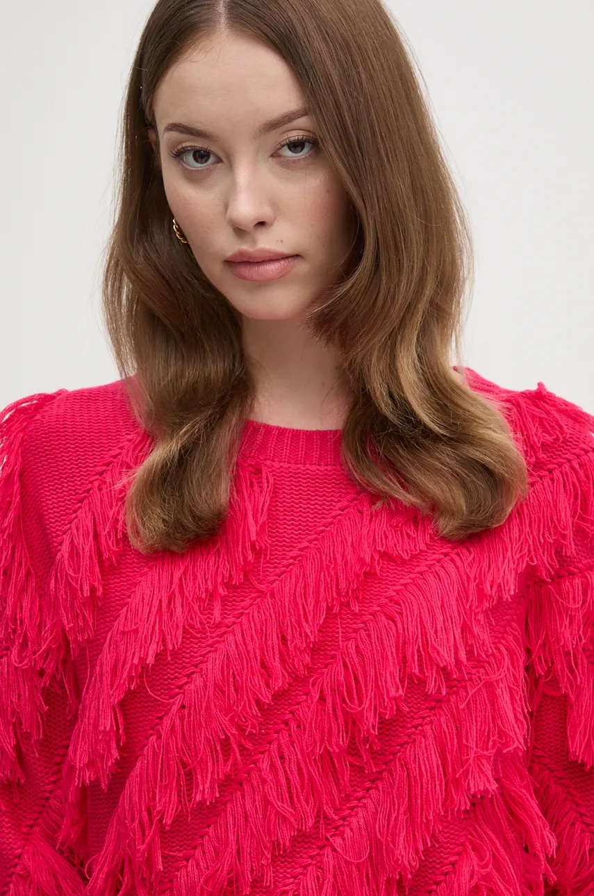 Πουλόβερ με προσθήκη μαλλιού OUI γυναικείο, χρώμα: ροζ, 89583 φωτογραφία