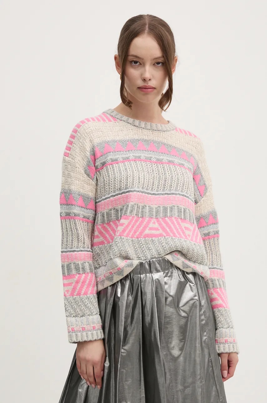 OUI pulover din amestec de lana femei, culoarea gri, 89590 OUI pulover din amestec de lana femei, culoarea gri, 89590