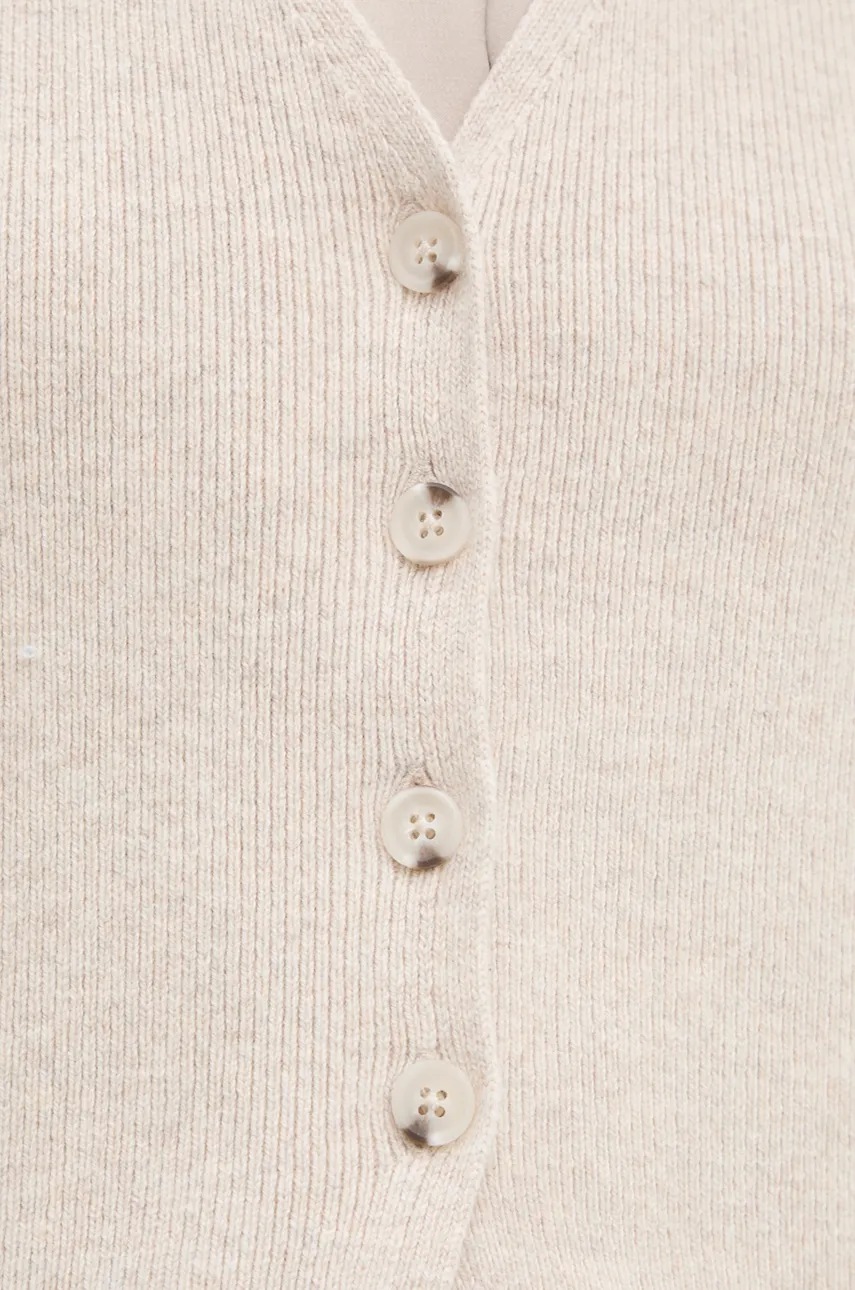 Γιλέκο από μείγμα μαλλιού OUI χρώμα: μπεζ, 89307 φωτογραφία