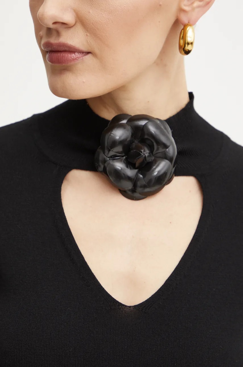 Πουλόβερ Simona Corsellini χρώμα: μαύρο, A24CPMGP02 φωτογραφία