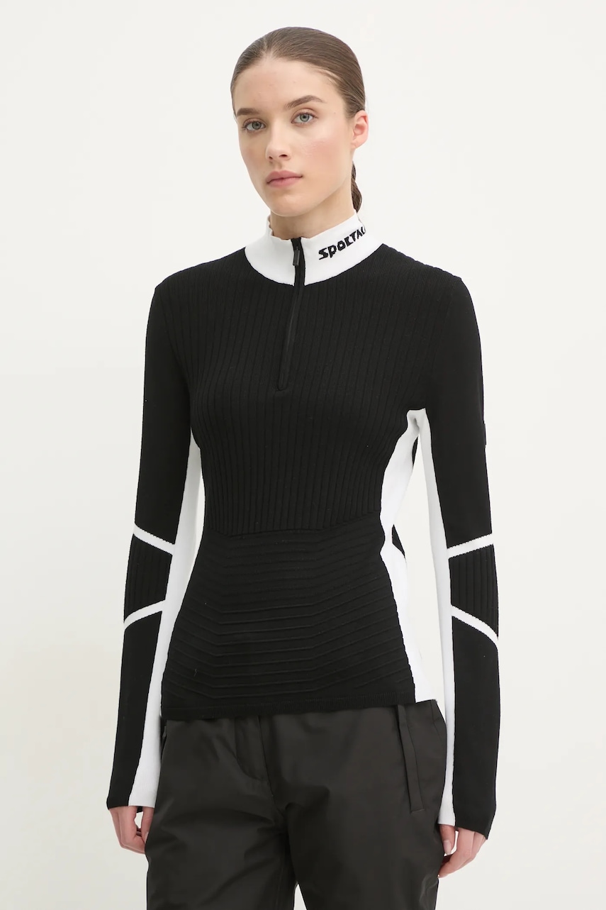 Sportalm pulover Bukarest femei, culoarea negru, light, cu turtleneck, 1824507651