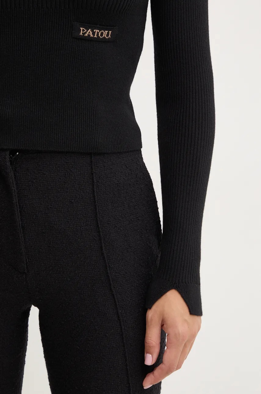 Μάλλινο πουλόβερ Patou γυναικείο, χρώμα: μαύρο, KN1848009 φωτογραφία
