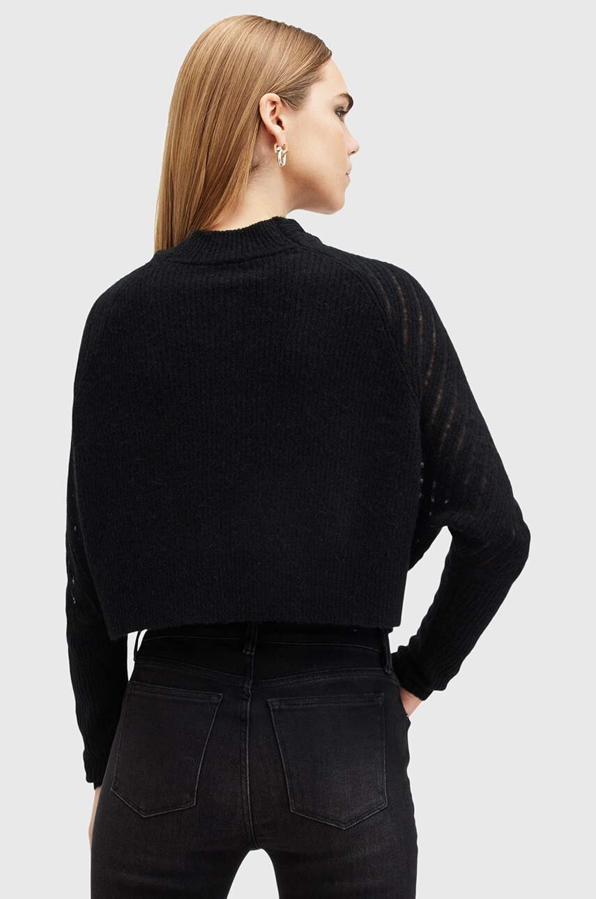 Светр з вовною AllSaints RIDLEY LADDER колір чорний легкий W020KB 