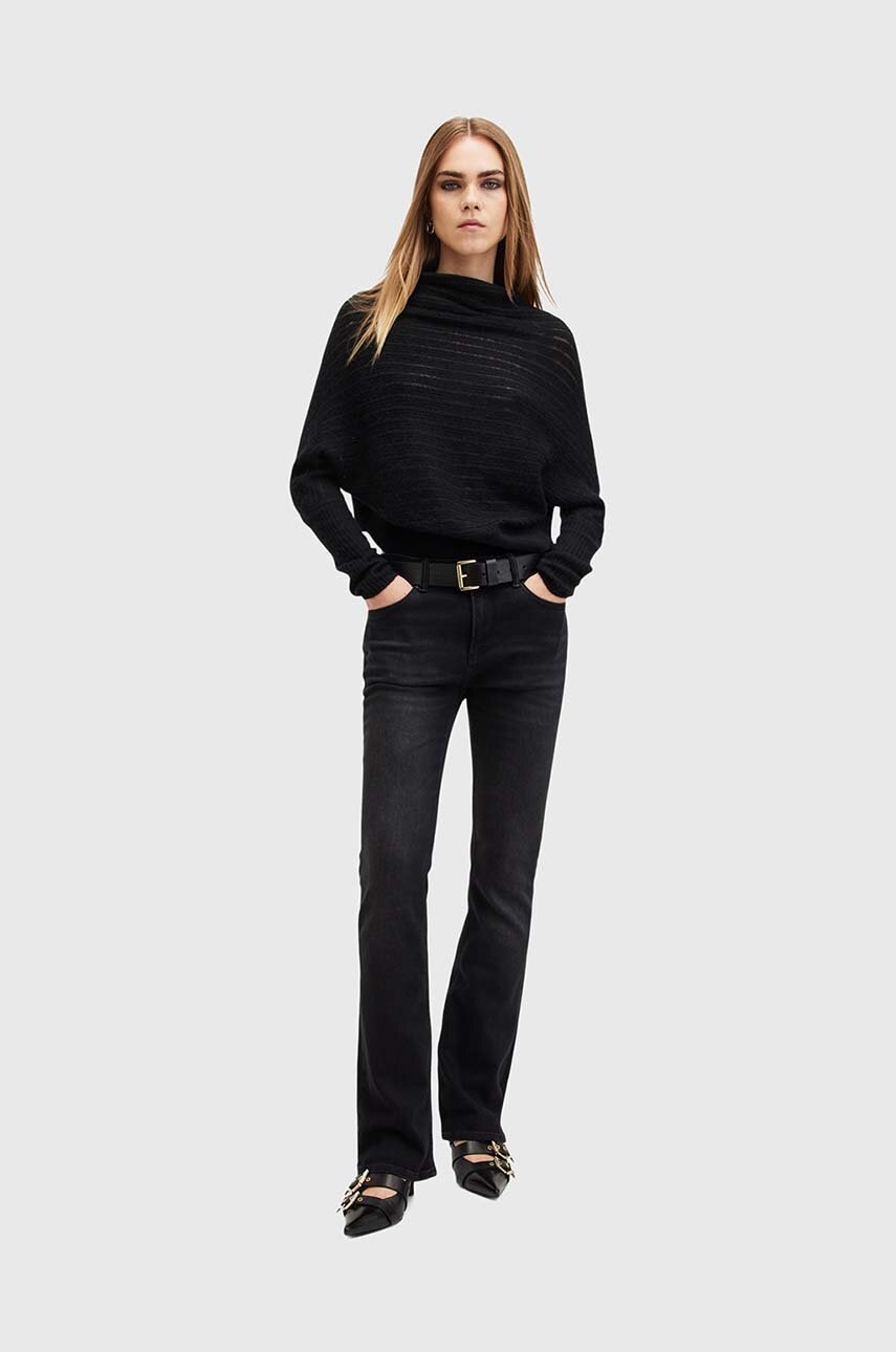 Светр з вовною AllSaints RIDLEY LADDER колір чорний легкий W020KB 