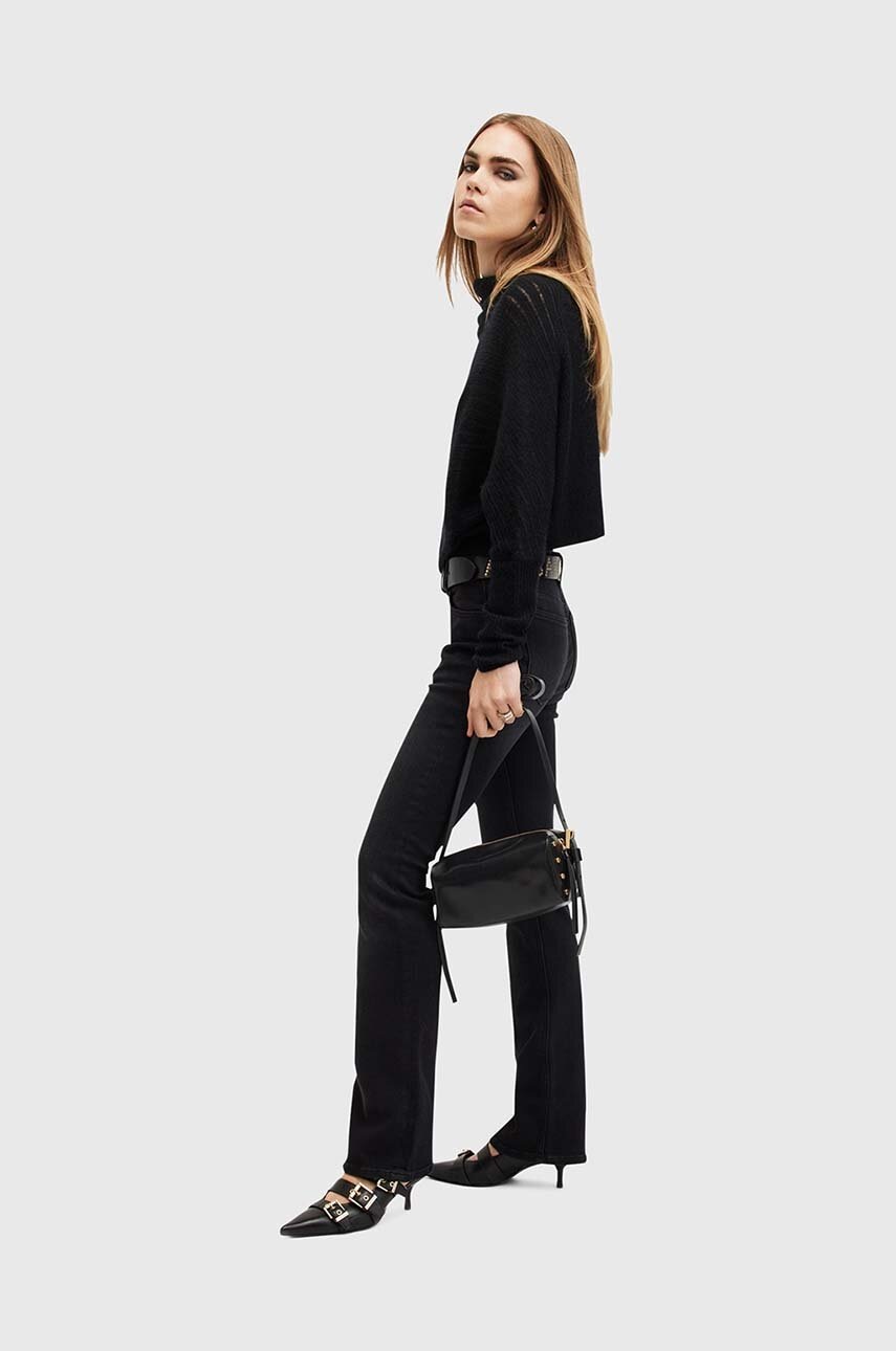 Светр з вовною AllSaints RIDLEY LADDER колір чорний легкий W020KB 