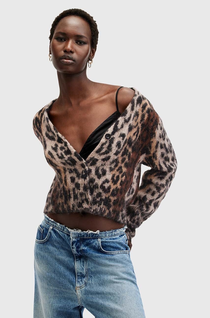 AllSaints cardigan de lana WICK culoarea negru, W024KB