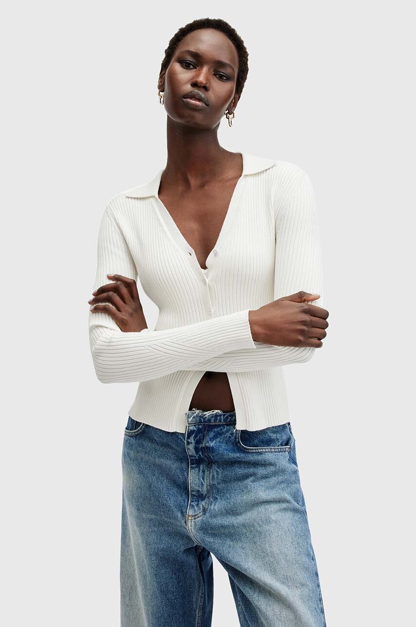 

Жилетка AllSaints CRUZ в бяло W105KB, Бял