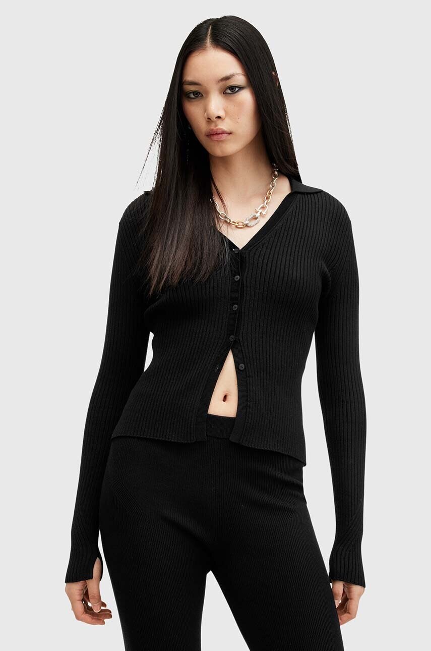AllSaints cardigan CRUZ femei, culoarea negru, W105KB - 0 | YEO