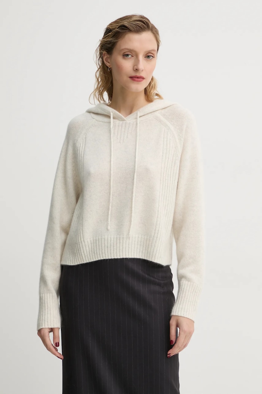 FROM FUTURE pulover de casmir culoarea bej, light, WPH02130 FROM FUTURE pulover de casmir culoarea bej, light, WPH02130