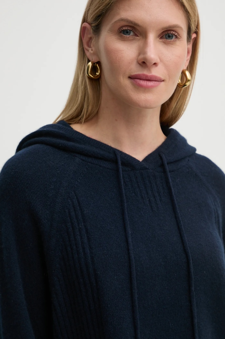 Πουλόβερ κασμίρ FROM FUTURE χρώμα: ναυτικό μπλε, WPH02130 φωτογραφία