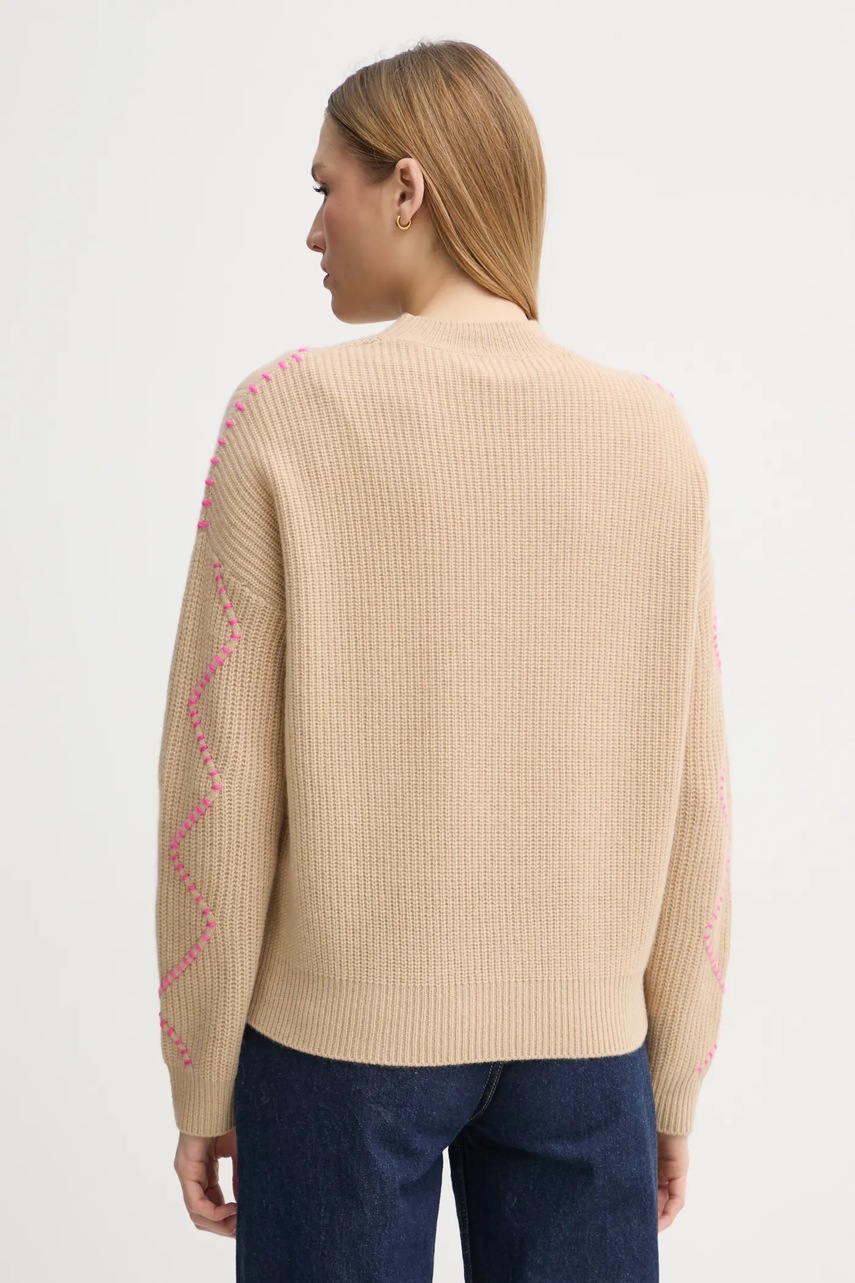 Πουλόβερ κασμίρ FROM FUTURE χρώμα: μπεζ, WPR02176 φωτογραφία