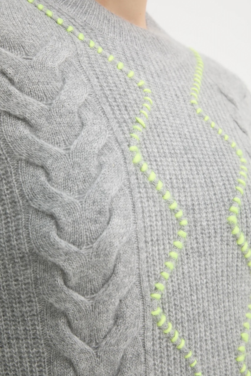 Πουλόβερ κασμίρ FROM FUTURE χρώμα: γκρι, WPR02176 φωτογραφία