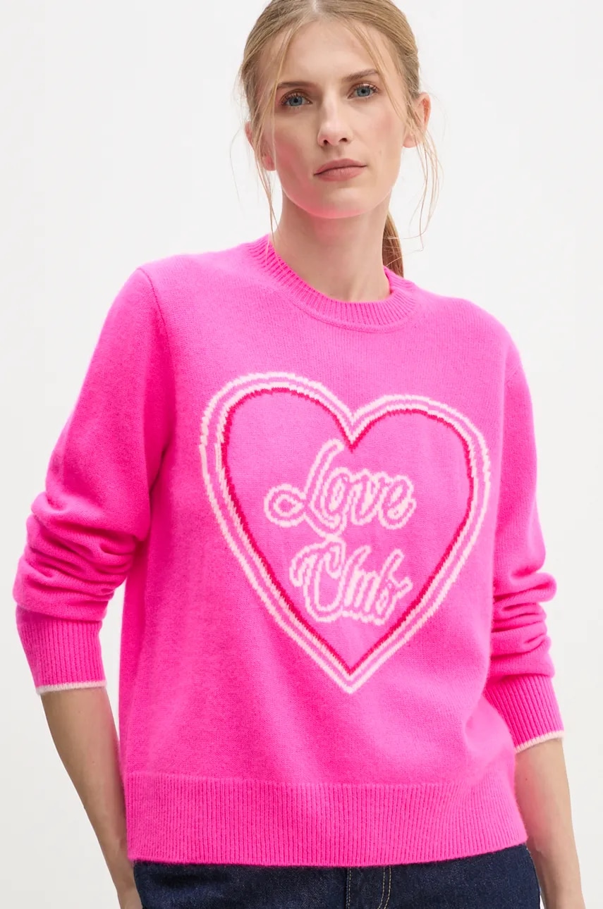 FROM FUTURE pulover de cașmir culoarea roz, WPR02209