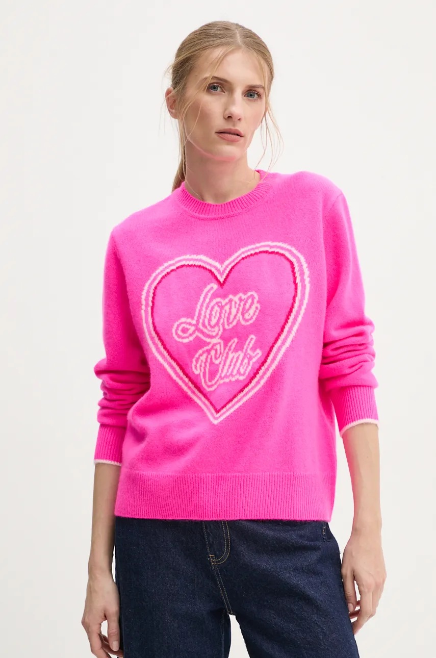 Πουλόβερ κασμίρ FROM FUTURE χρώμα: ροζ, WPR02209 φωτογραφία