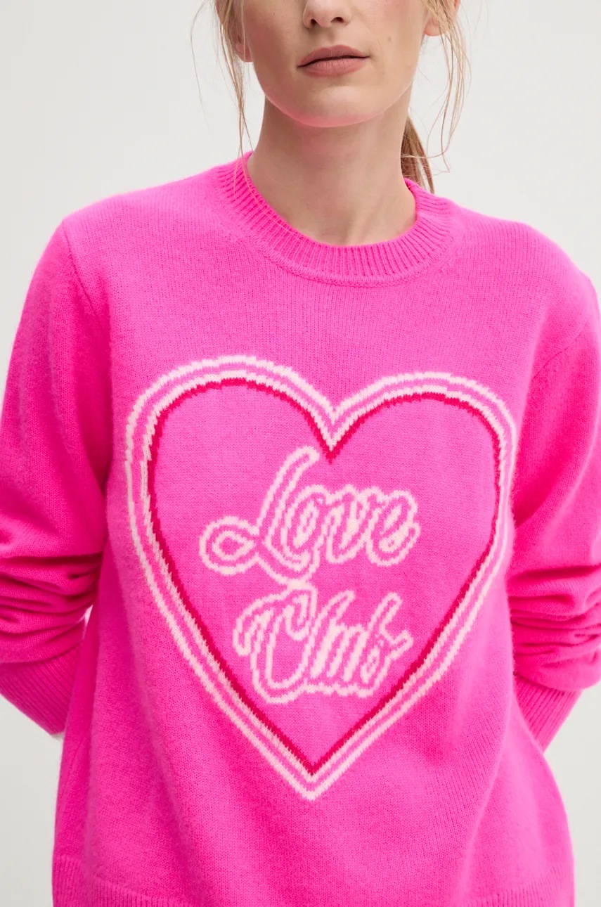 Πουλόβερ κασμίρ FROM FUTURE χρώμα: ροζ, WPR02209 φωτογραφία