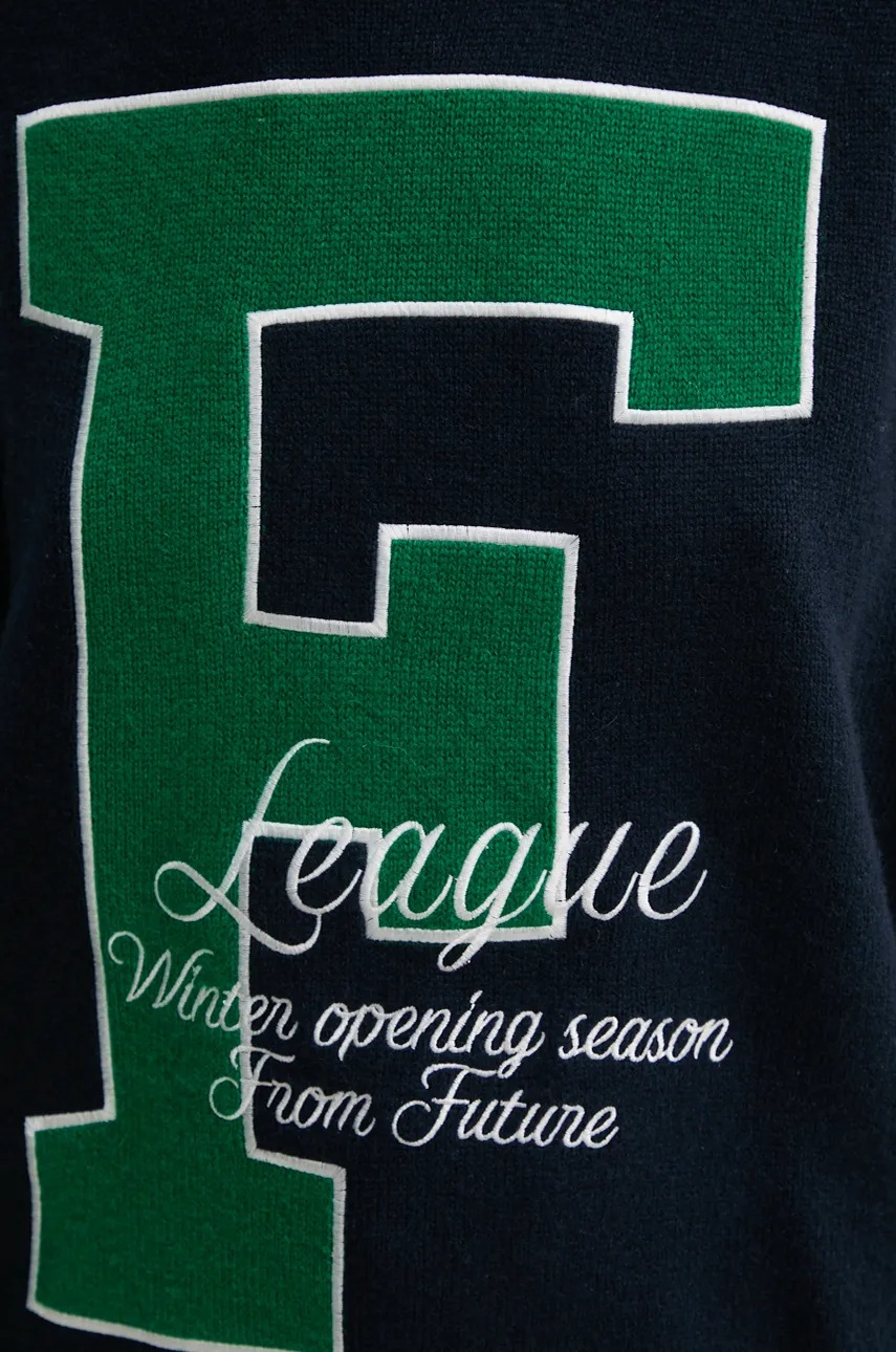 Πουλόβερ κασμίρ FROM FUTURE χρώμα: ναυτικό μπλε, WPR02211 φωτογραφία