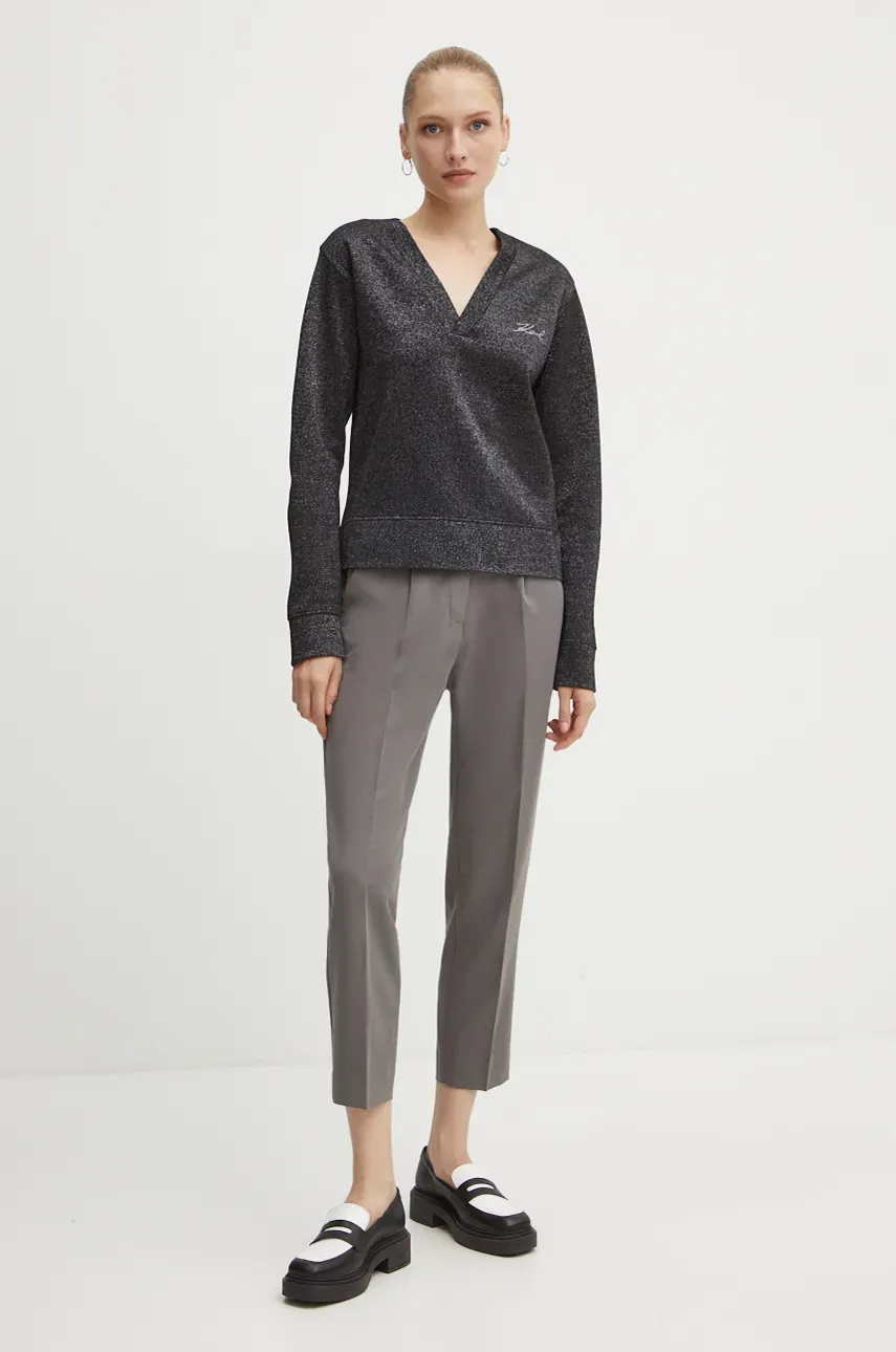 Кофта Karl Lagerfeld женская цвет чёрный узор 246W1805 Кофта Karl Lagerfeld женская цвет чёрный узор 246W1805
