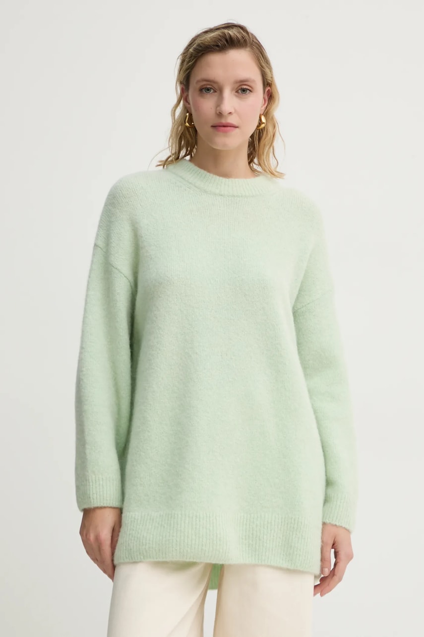 AERON pulover de lana femei, culoarea verde, PU270531 AERON pulover de lana femei, culoarea verde, PU270531