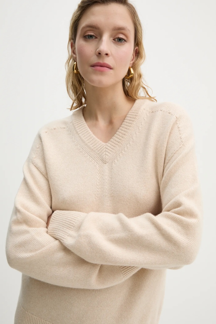 Πουλόβερ κασμίρ A.L.C. Calven χρώμα: μπεζ, 7SWPO01027 φωτογραφία