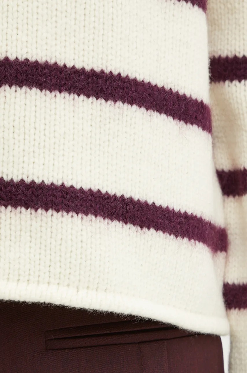 Πουλόβερ με προσθήκη μαλλιού Forte Forte γυναικείο, χρώμα: μπεζ, 13341_my knit φωτογραφία