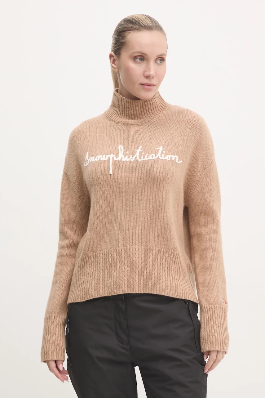 Rossignol pulover x JCC femei, culoarea maro, cu turtleneck, RLNWO08 Rossignol pulover x JCC femei, culoarea maro, cu turtleneck, RLNWO08