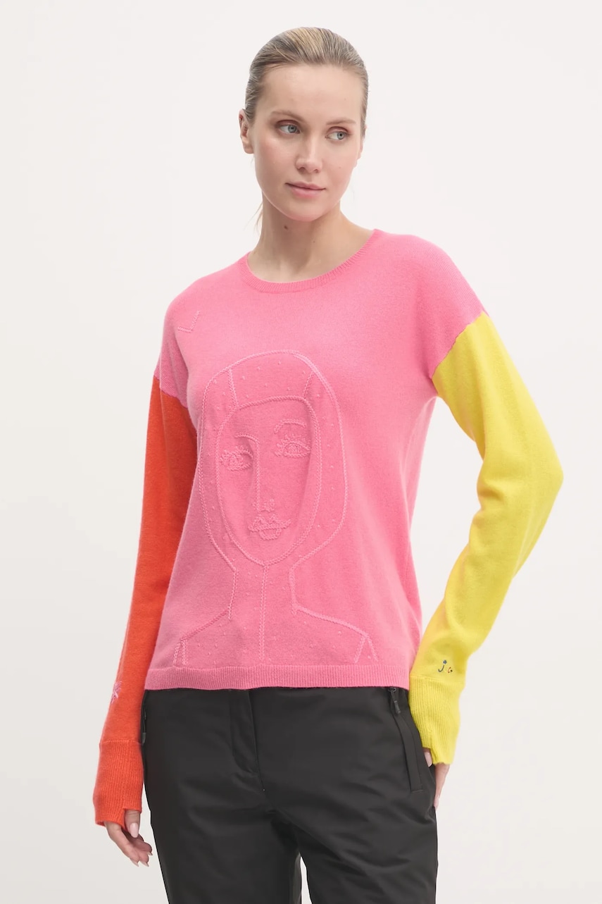 Rossignol pulover Lina x JCC femei, culoarea roz, light, RLNWO09