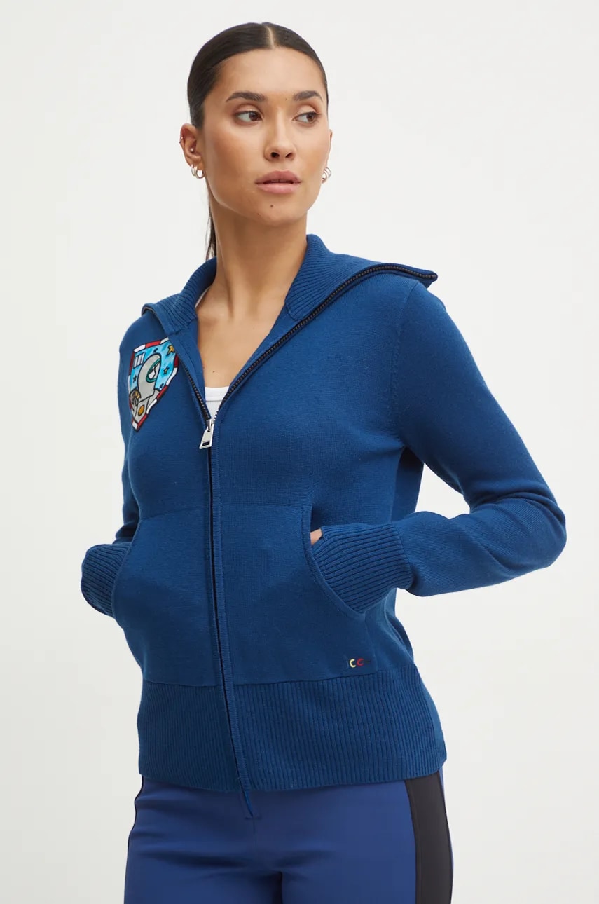 Rossignol cardigan Galina x JCC femei, culoarea albastru marin, light, RLMWO03 Rossignol cardigan Galina x JCC femei, culoarea albastru marin, light, RLMWO03