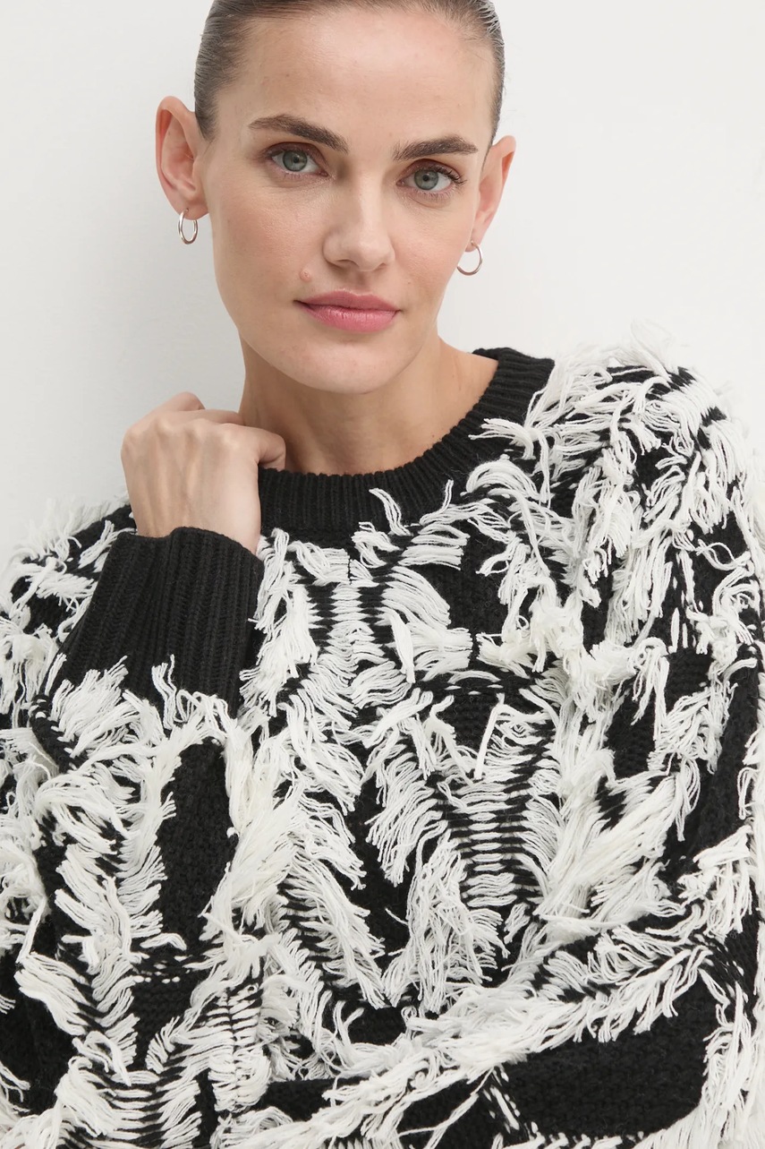 Πουλόβερ με προσθήκη μαλλιού OUI γυναικείο, χρώμα: άσπρο, 90176 φωτογραφία