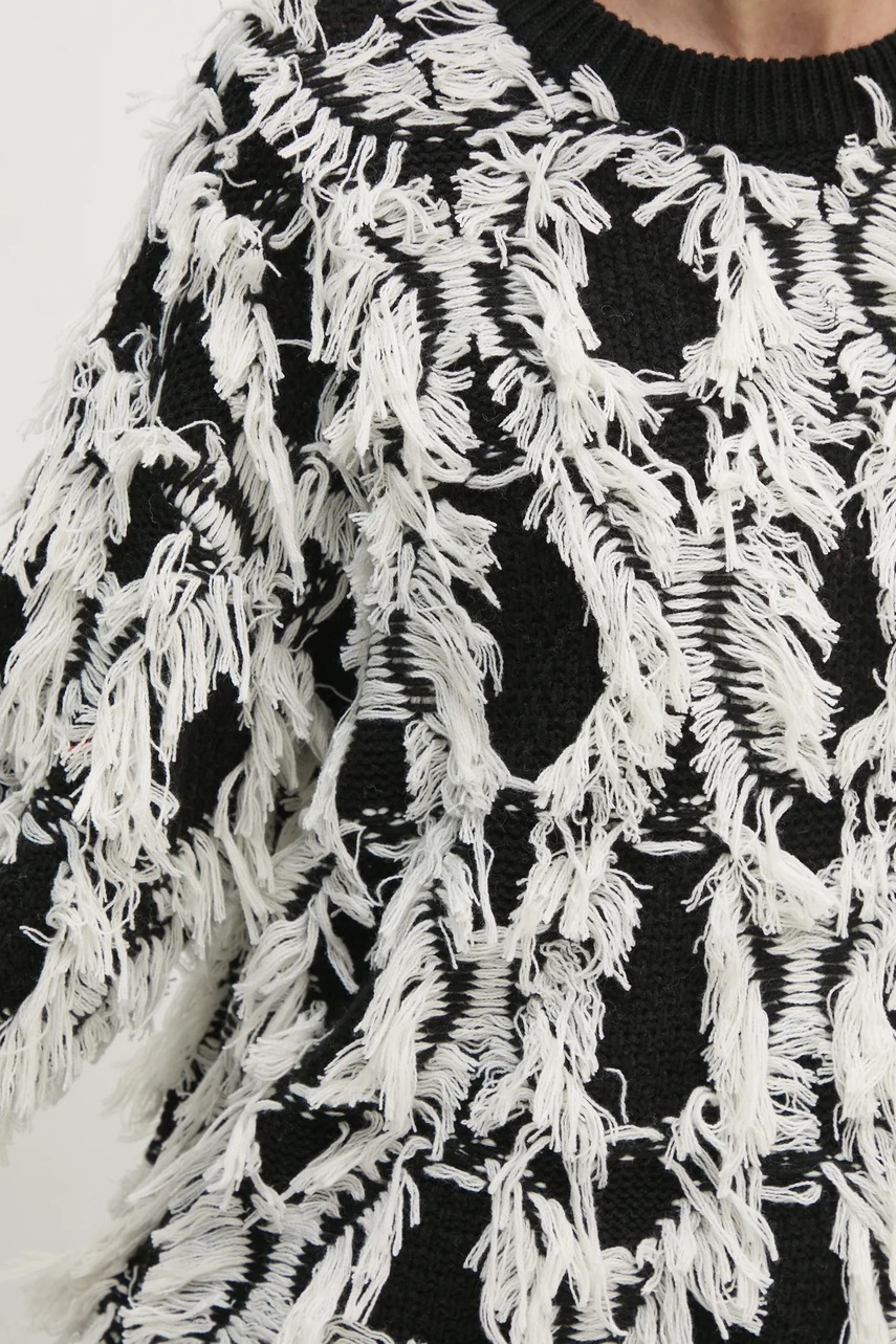 Πουλόβερ με προσθήκη μαλλιού OUI γυναικείο, χρώμα: άσπρο, 90176 φωτογραφία