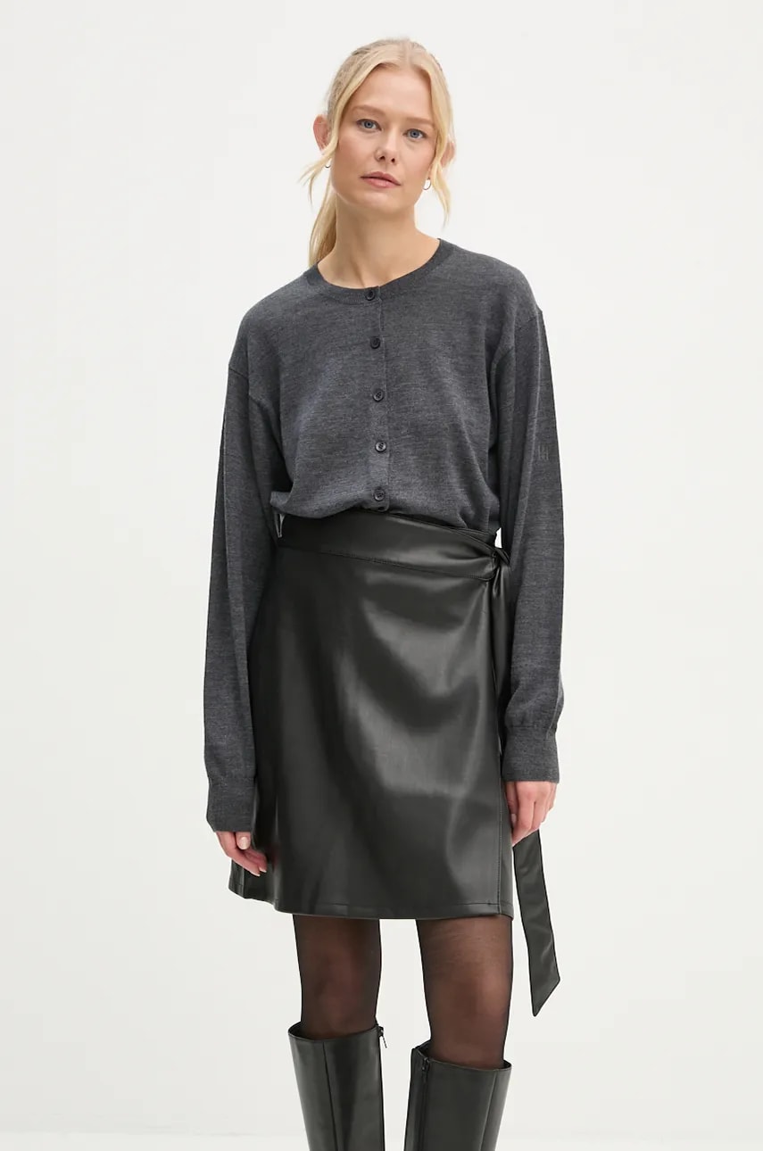 By Malene Birger cardigan din lana MONTIE culoarea gri, light, Q72580003 By Malene Birger cardigan din lana MONTIE culoarea gri, light, Q72580003