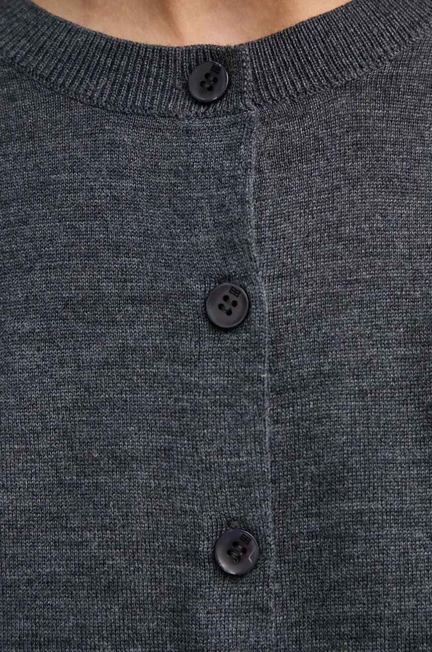 Μάλλινη ζακέτα By Malene Birger MONTIE χρώμα: γκρι, Q72580003 φωτογραφία