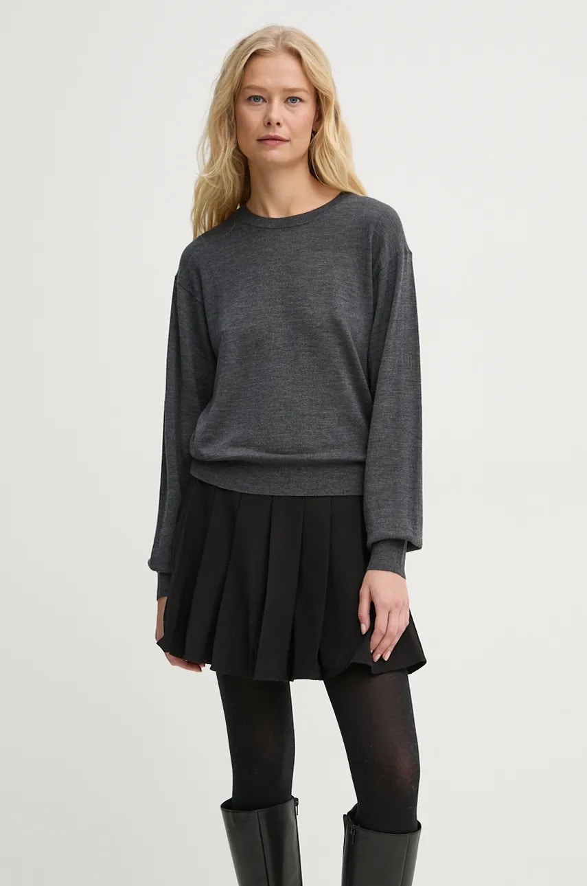 By Malene Birger pulover de lana MANTEA femei, culoarea gri, light, Q72580004 By Malene Birger pulover de lana MANTEA femei, culoarea gri, light, Q72580004
