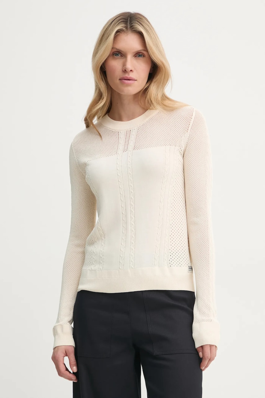 G-Star Raw pulover femei, culoarea alb, light, D25270-B754 G-Star Raw pulover femei, culoarea alb, light, D25270-B754