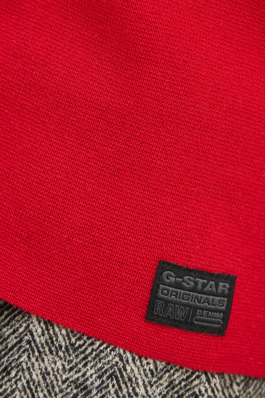 Βαμβακερό γιλέκο G-Star χρώμα: κόκκινο, D26410-D487 φωτογραφία