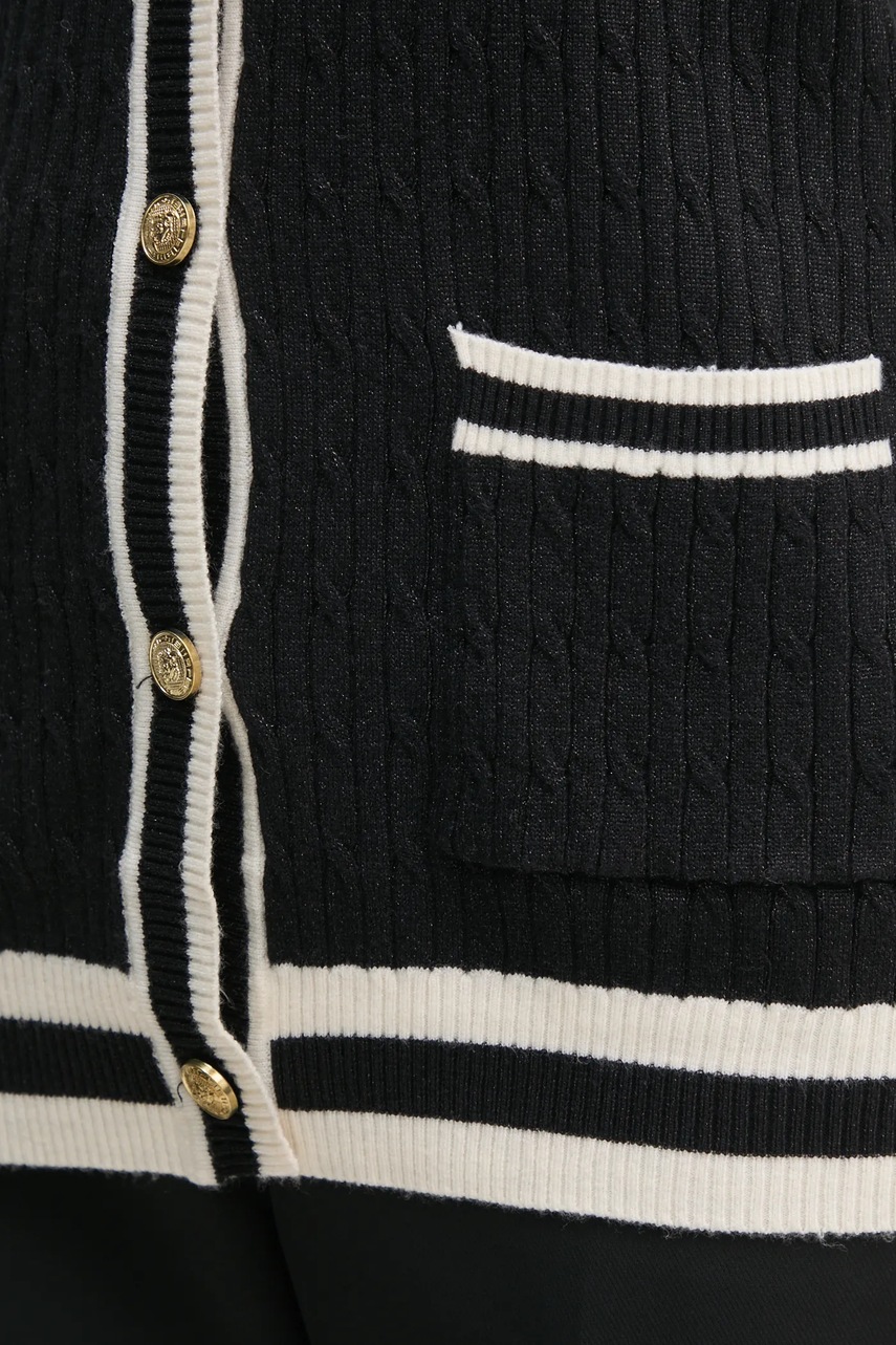 Πλεκτή ζακέτα Artigli χρώμα: μαύρο, ACMA000079 φωτογραφία