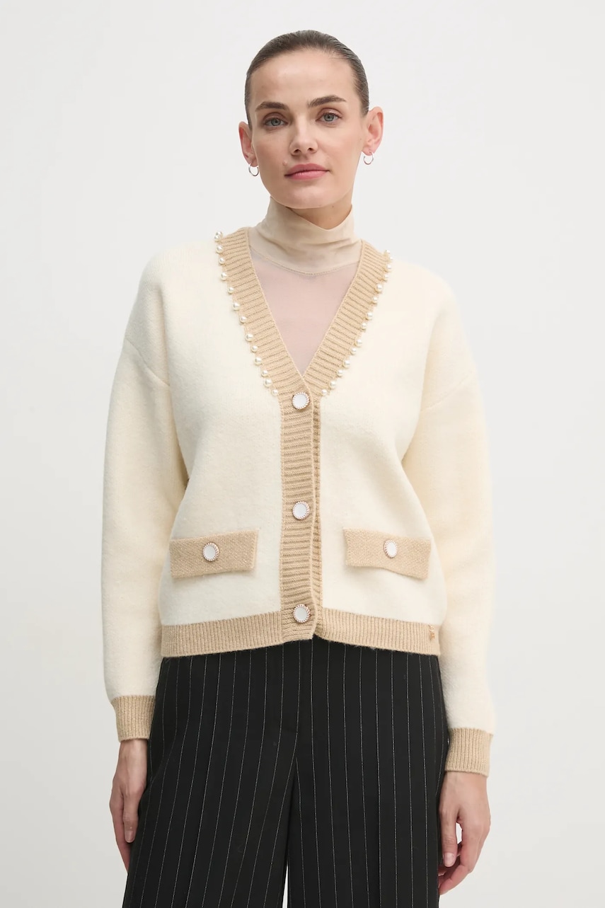 Artigli cardigan femei, culoarea bej, ACMA000088