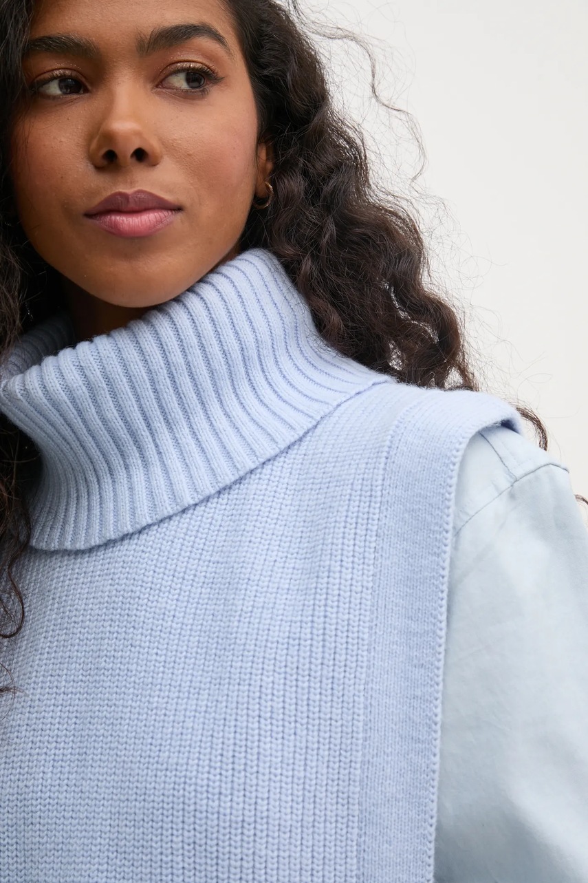 Γιλέκο από μείγμα μαλλιού Pedro del Hierro χρώμα: μπλε, 5508905 φωτογραφία