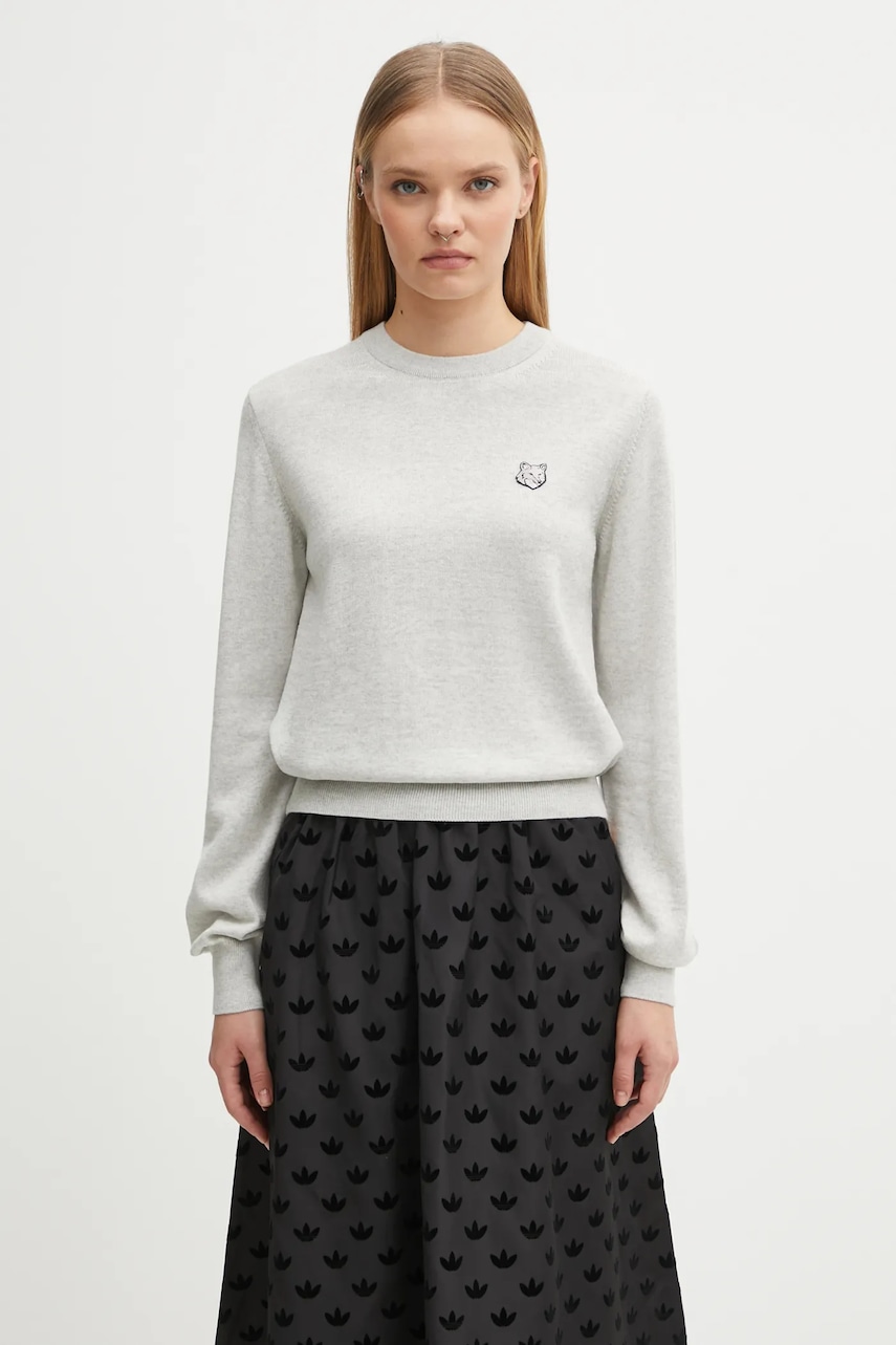 Maison Kitsuné sweter wełniany Bold Fox Head Patch