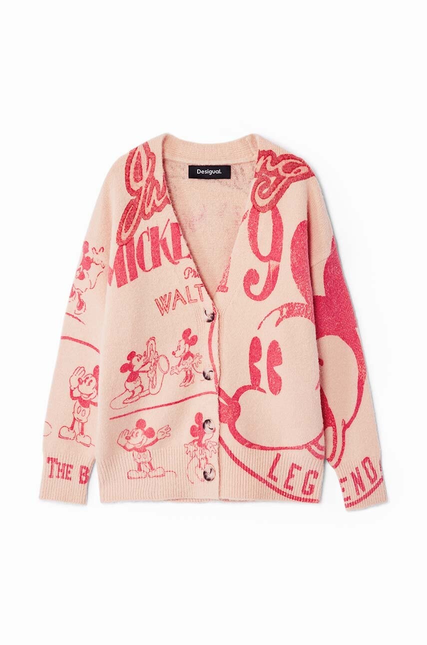 Детский кардиган Desigual цвет розовый 24WGJF06 Детский кардиган Desigual цвет розовый 24WGJF06