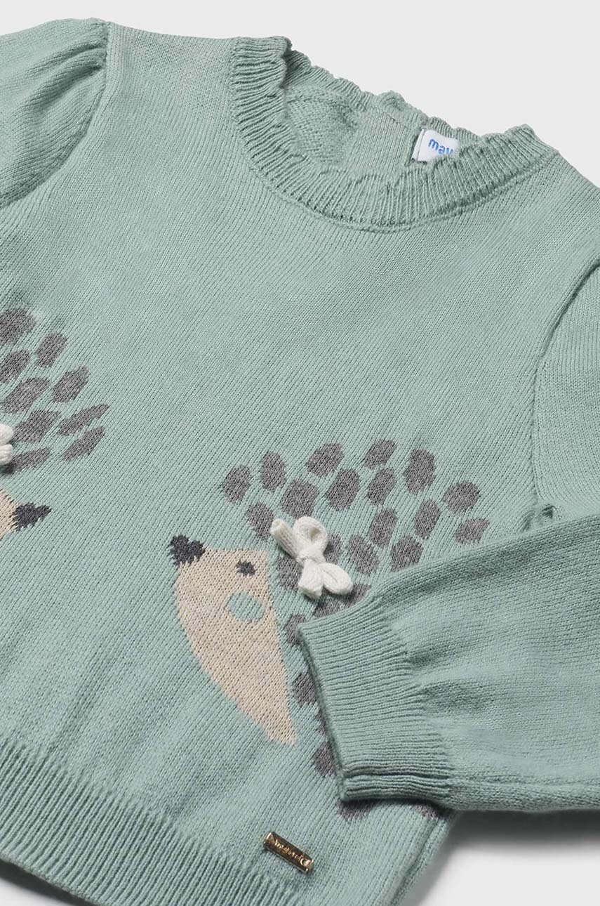 Детский свитер с добавлением шерсти Mayoral цвет бирюзовый 2322