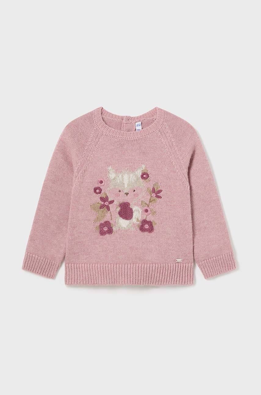 Mayoral pulover pentru copii din amestec de lana culoarea roz, 2323