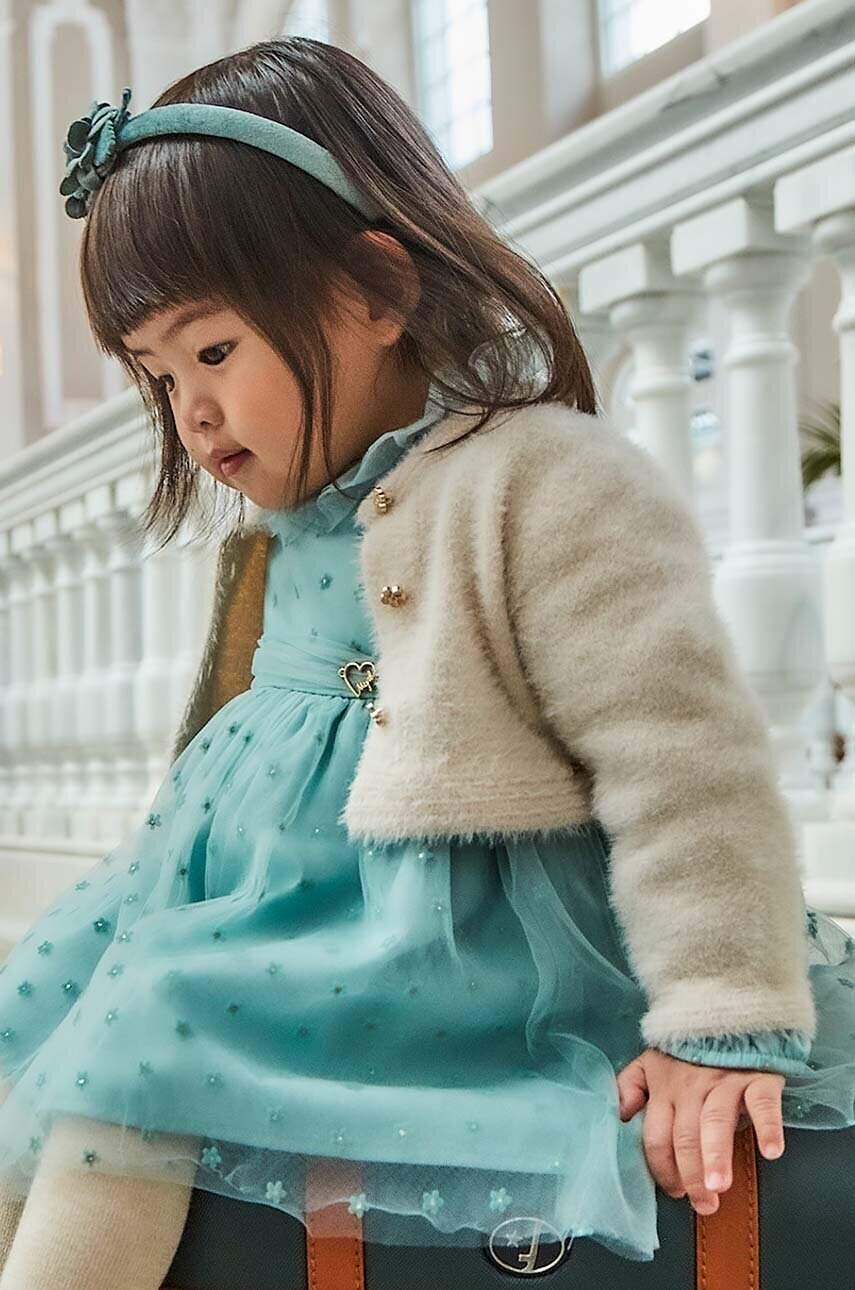 Mayoral cardigan bebe culoarea bej, 2325