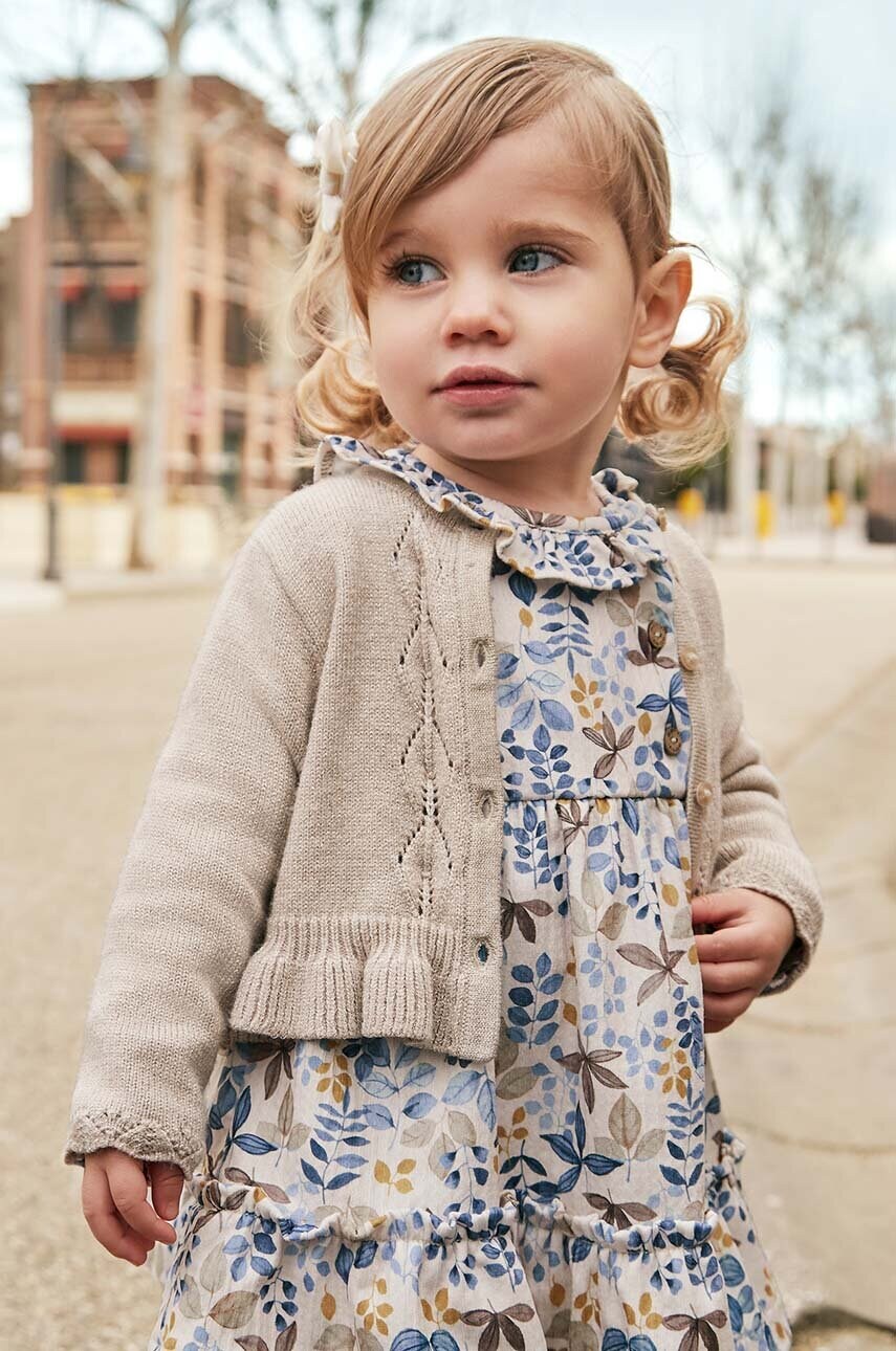 Mayoral cardigan bebe culoarea bej, light, 2326