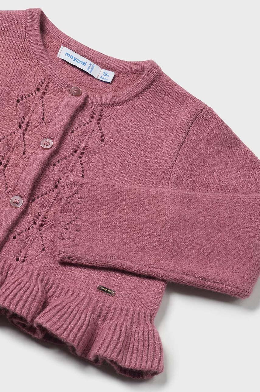Кардиган для младенцев Mayoral цвет розовый лёгкий 2326 Кардиган для младенцев Mayoral цвет розовый лёгкий 2326
