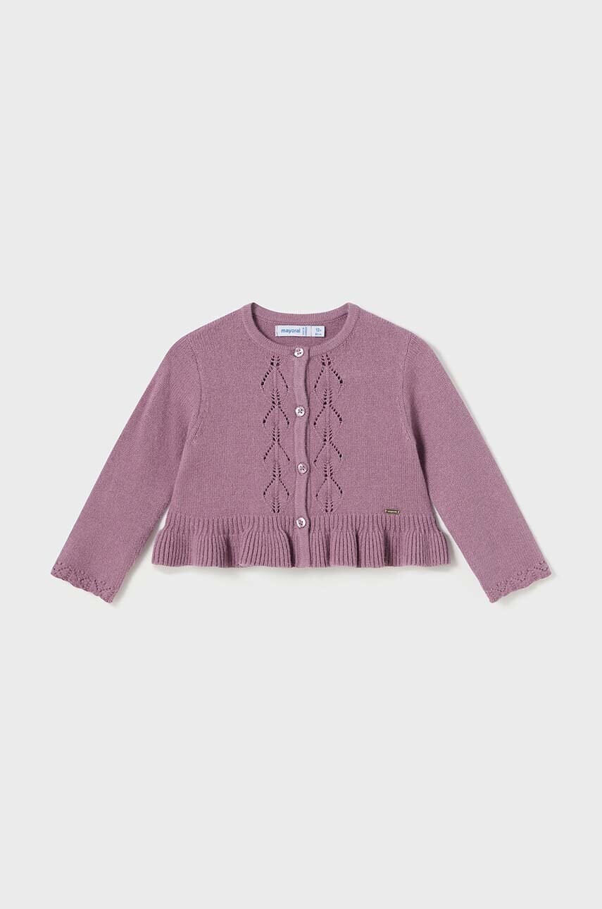 Mayoral cardigan bebe culoarea violet, light, 2326