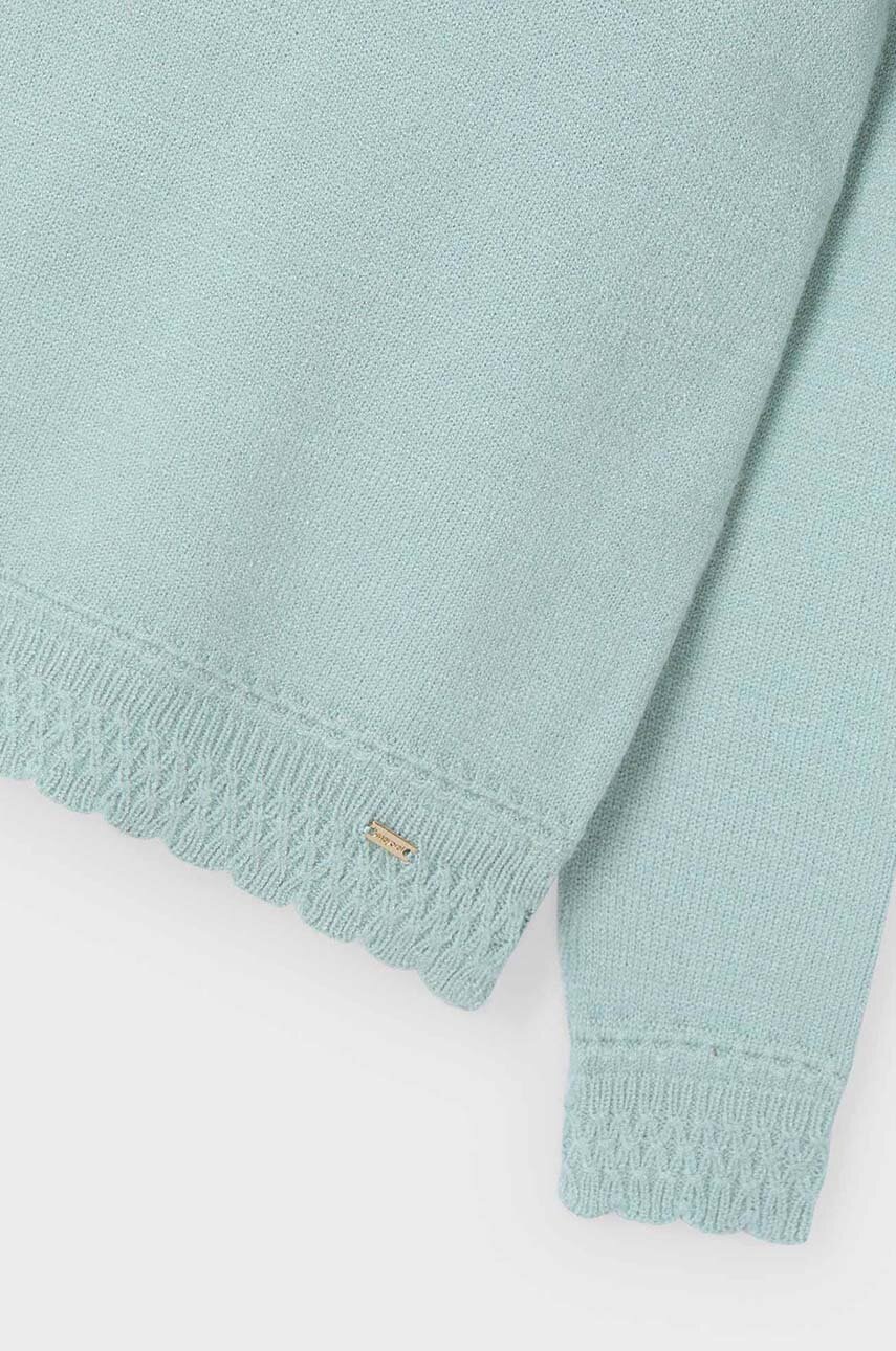 Дитячий светр Mayoral колір бірюзовий 4355
