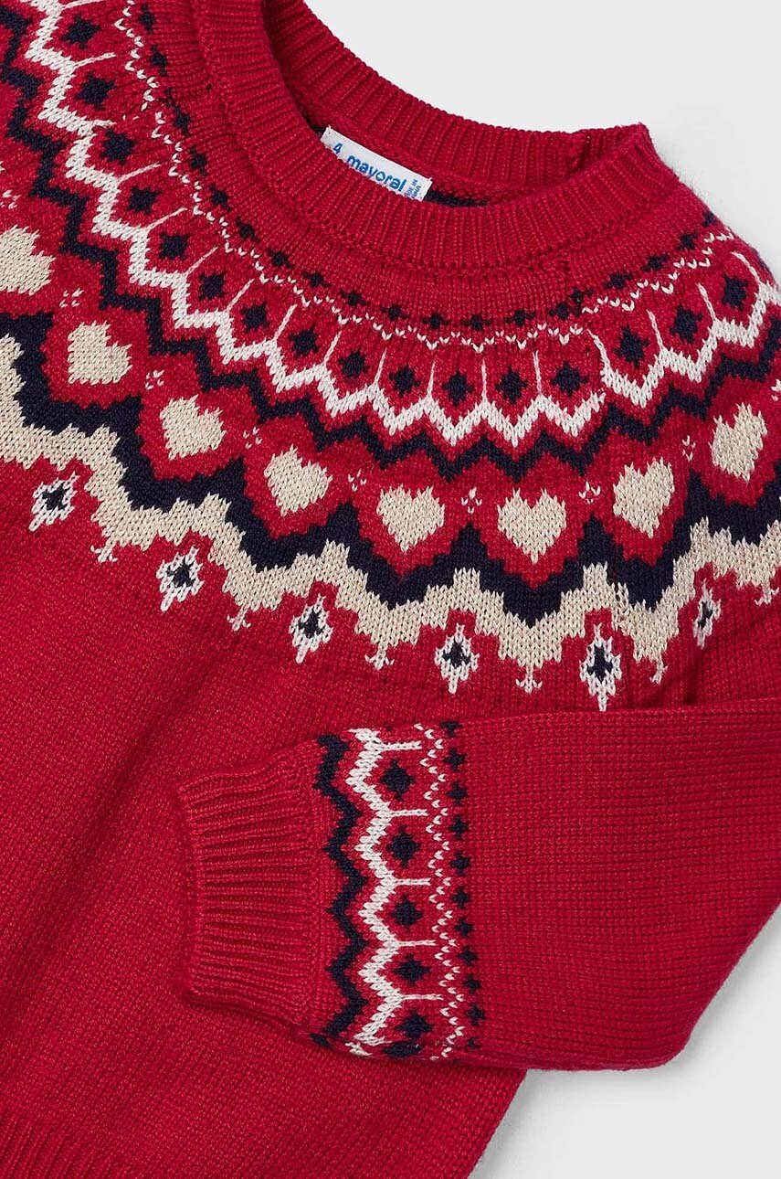 Детский свитер с примесью шерсти Mayoral цвет фиолетовый 4358